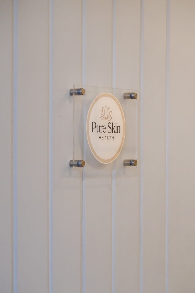 Pure Skin Health clinic signage